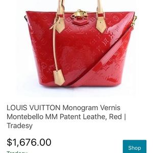 Red limited edition lui vuiton purse
